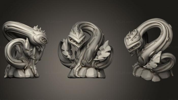 Figurines heroes, monsters and demons (Plant c, STKM_3241) 3D models for cnc